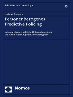 cover image of Personenbezogenes Predictive Policing